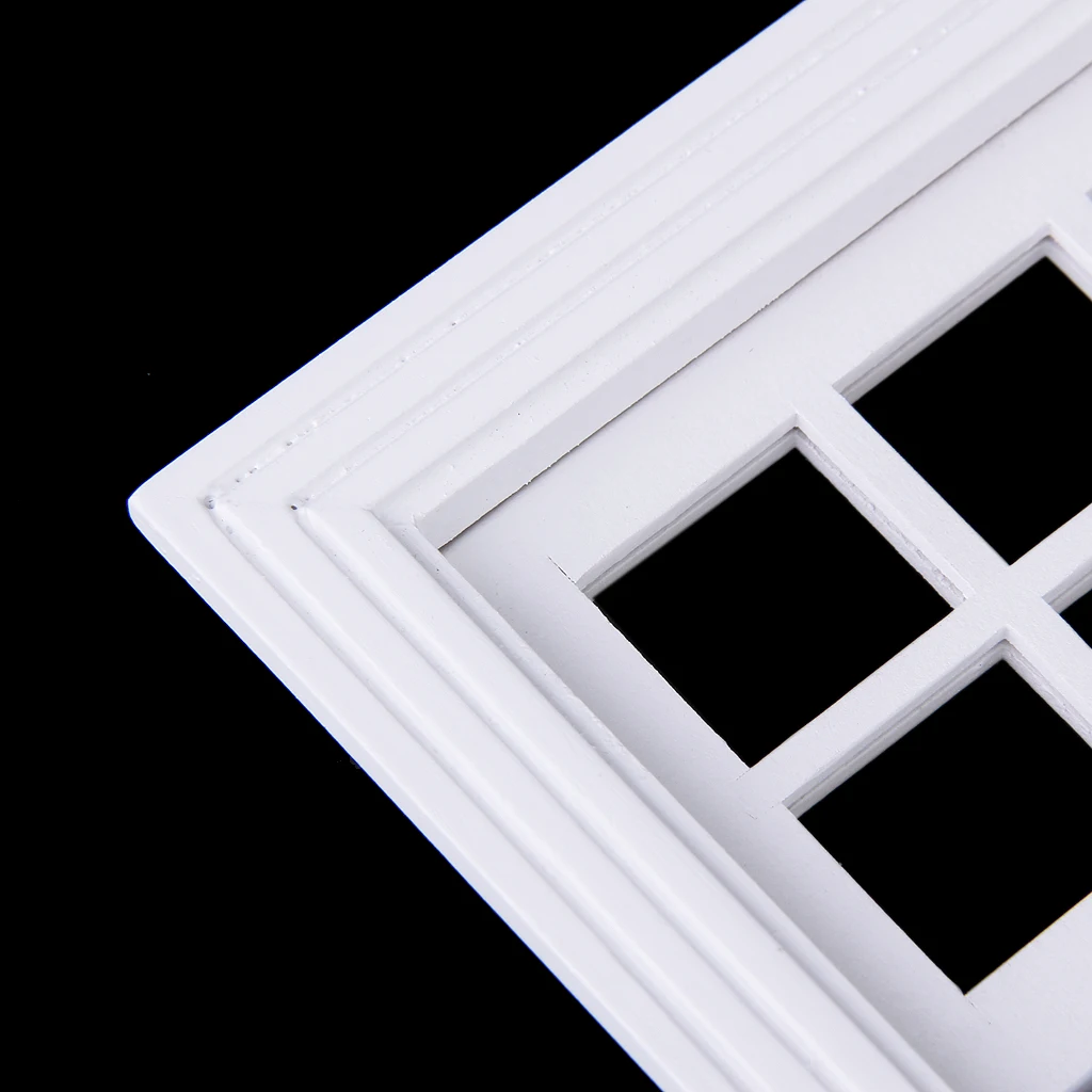 باب خشبي مصغر لبيت الدمى، باب فرنسي تقليدي بمفصلات لأثاث بيت الدمية بمقياس 1 12