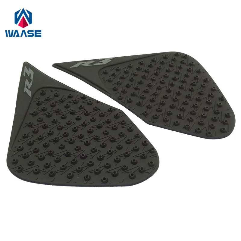 Waase สำหรับ Yamaha YZF R3 2014 2015 2016 2017 2018ถัง Pad Protector สติ๊กเกอร์รูปลอกแก๊สเข่าถัง Traction ด้านข้าง