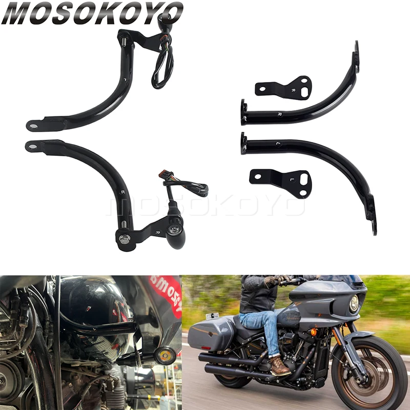 

Motorcycle Front Fairing Support Bracket Turn Signal Light For Harley Softail Lowrider ST FXLRST 117 22-25 EI Diablo FXRST 22-24
