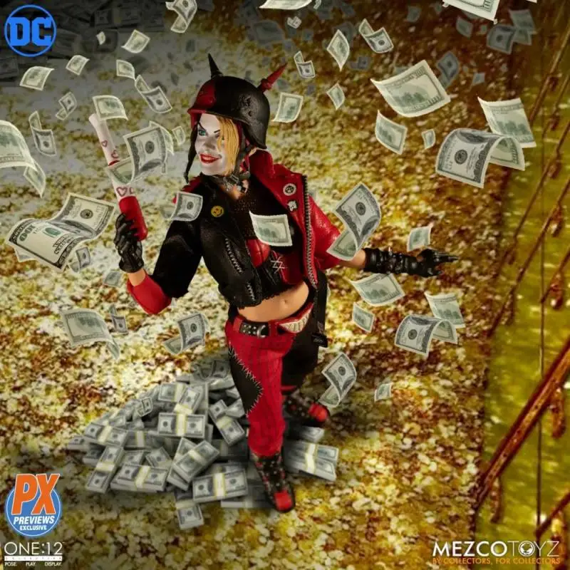 Spot SaleOriginal Mezco ONE:12 Harley Quinn PX Anime Action Collection Figures Model Toys Gifts for Kids view 2