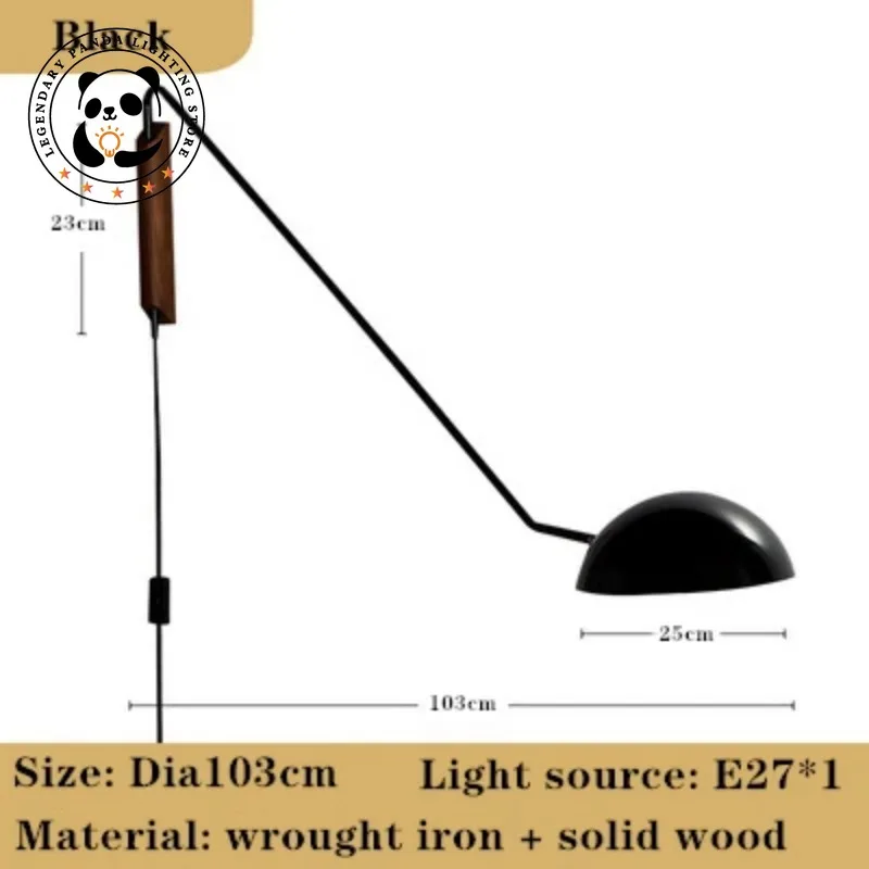 Lampu Dinding lengan panjang Postmodern lampu terpasang logam desainer Italia lampu ruang tamu samping tempat tidur hitam Emas Seni Dekorasi Rumah perlengkapan lampu