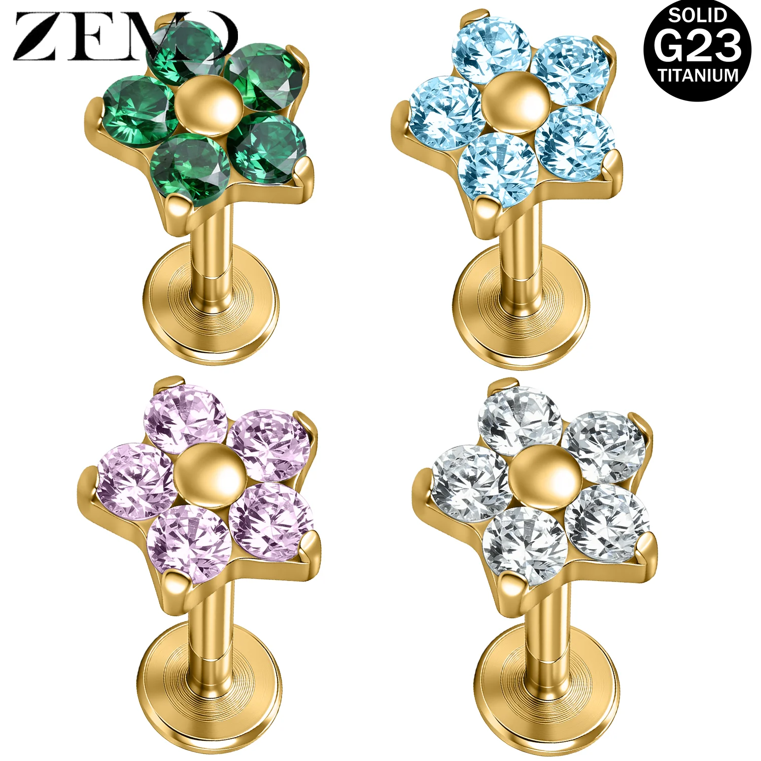 Zoor Body Jewelry - ZEMO 1 PC 16G ASTM F136