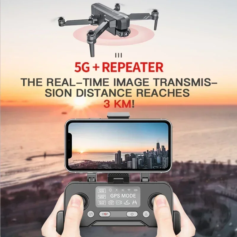 2024 New SJRC F11S Pro Professional EIS 2-axis Anti-Shake Gimbal FPV Brushless Quadcopter 4K Camera Drones 3KM WIFI GPS RC Dron