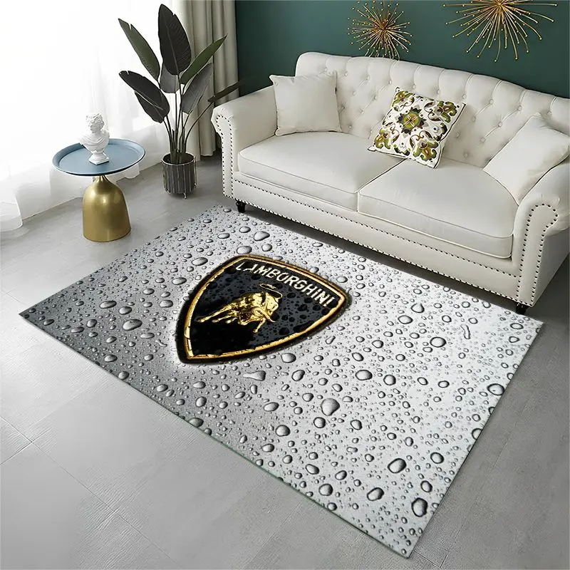 Racing Car L-Lamborghini MOTO Non-Slip Area Rug for Living Room,Bedroom,Playroom,Soft Carpet Floor Mat Home Decor Rug  Room