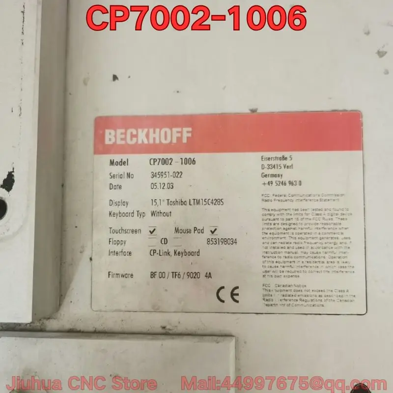Second-hand CP7002-1006 touch screen industrial control all-in-one function test normally requires Latest prices for August 2026