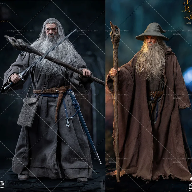 DYM202401 Hellcat 1/12 Scale Elf Old Man Grey Robed Wizard Gandálfr Magical Continent 6-inch Full Set Action Figure Soldier