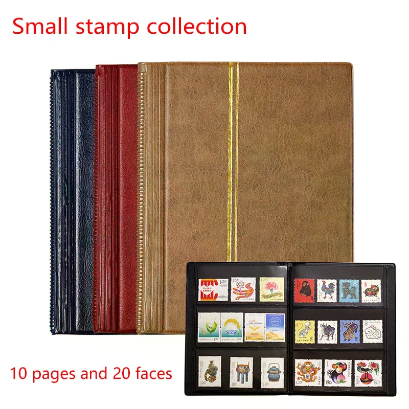 10 Pages 20 Sides Stamps Collection Album Empty Stamps Collecting Storage Book Collection Booklet Organizer Album