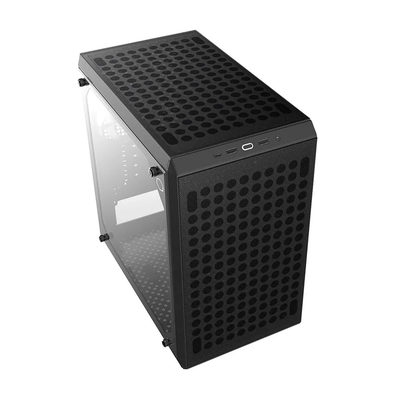 Q300l Custodia Matx Mini Custodia compatta magnetica antipolvere Rete Supporta scheda grafica da 360 mm Custodia mini host portatile trasparente laterale