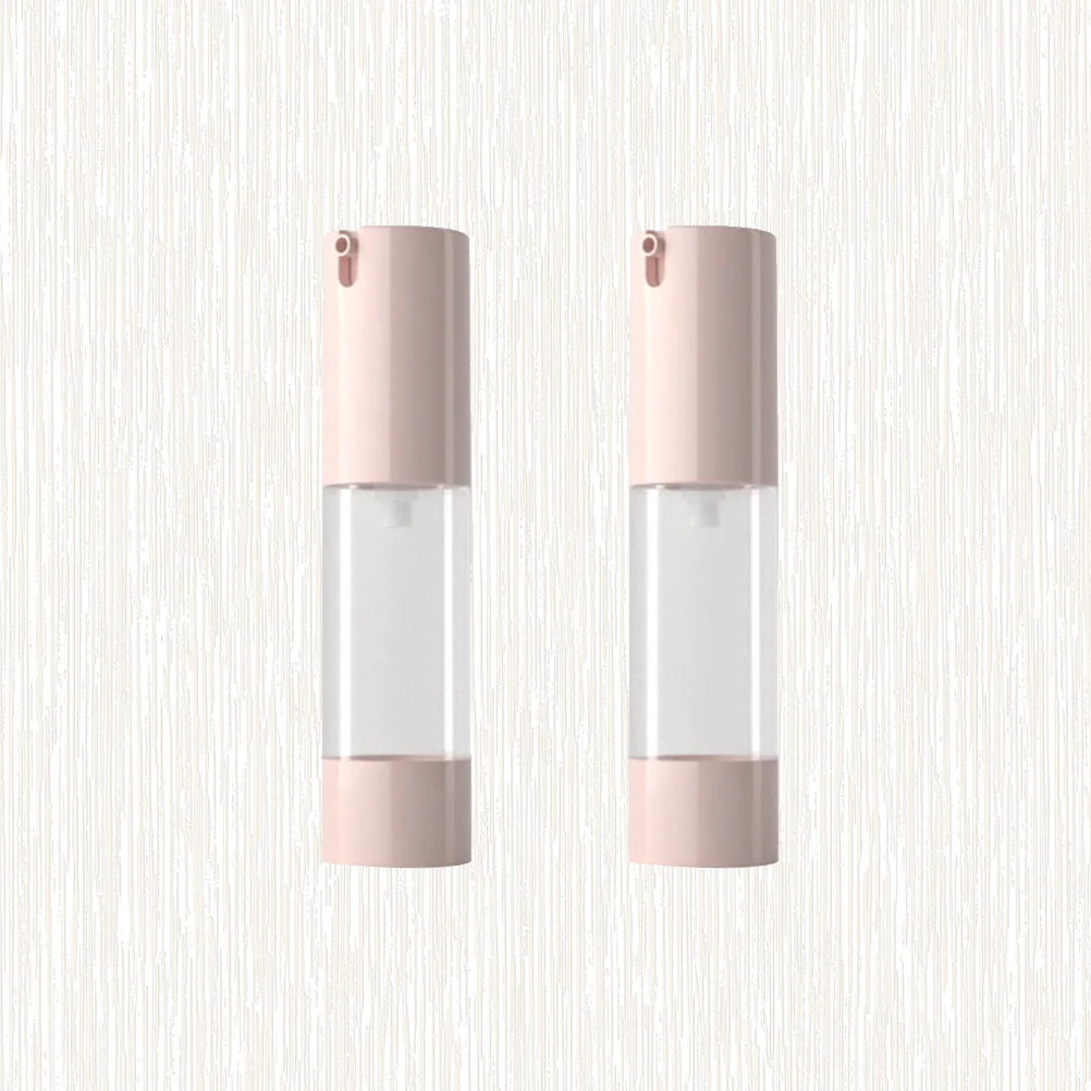 2pcs Vaccum Lotion Bottles Essence Pump Bottle Makeup Subpackaging Bottle Empty Bottle 15ml