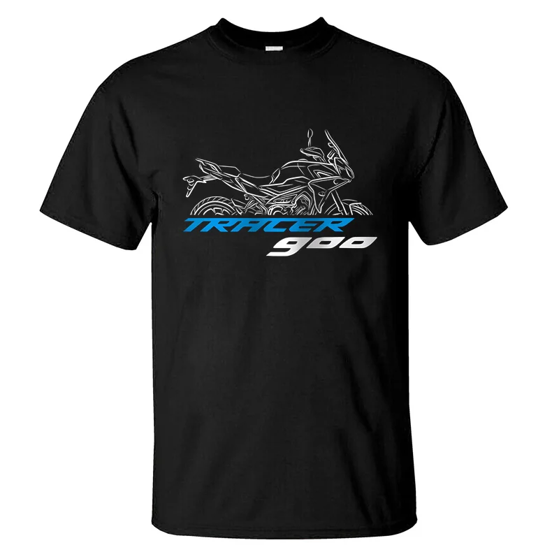 T-shirt casual masculina de mangas curtas, t-shirt 100% algodão, Yamaha Tracer 900 2018-2020, Verão Gráfico, £, 2024, 2024