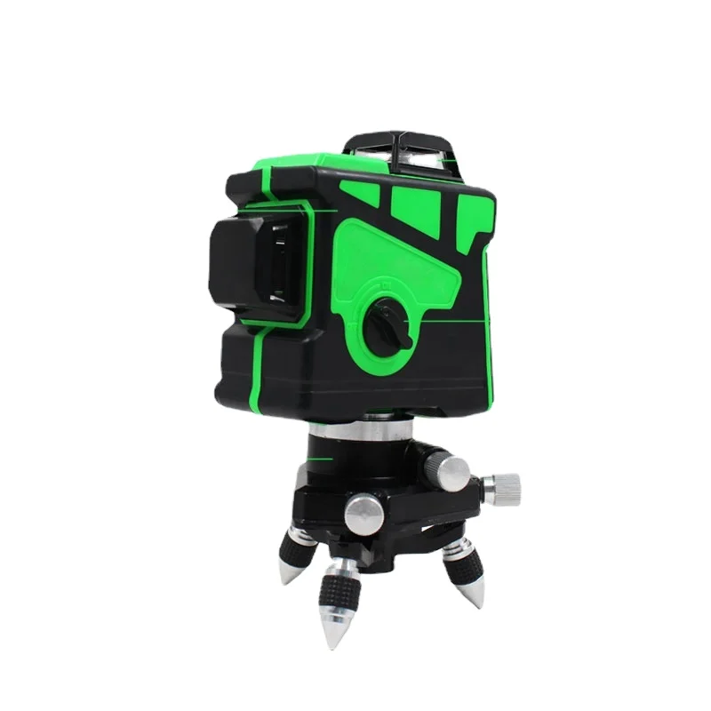 Self leveling 12 lines 3d green automatic rotation laser level with tripod