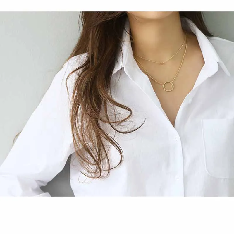 Blusas Casual Ladies Blouse Cotton White Shirt Women Fashion Long Sleeve Clothes Button Up Loose OL Style Women\'s Tops