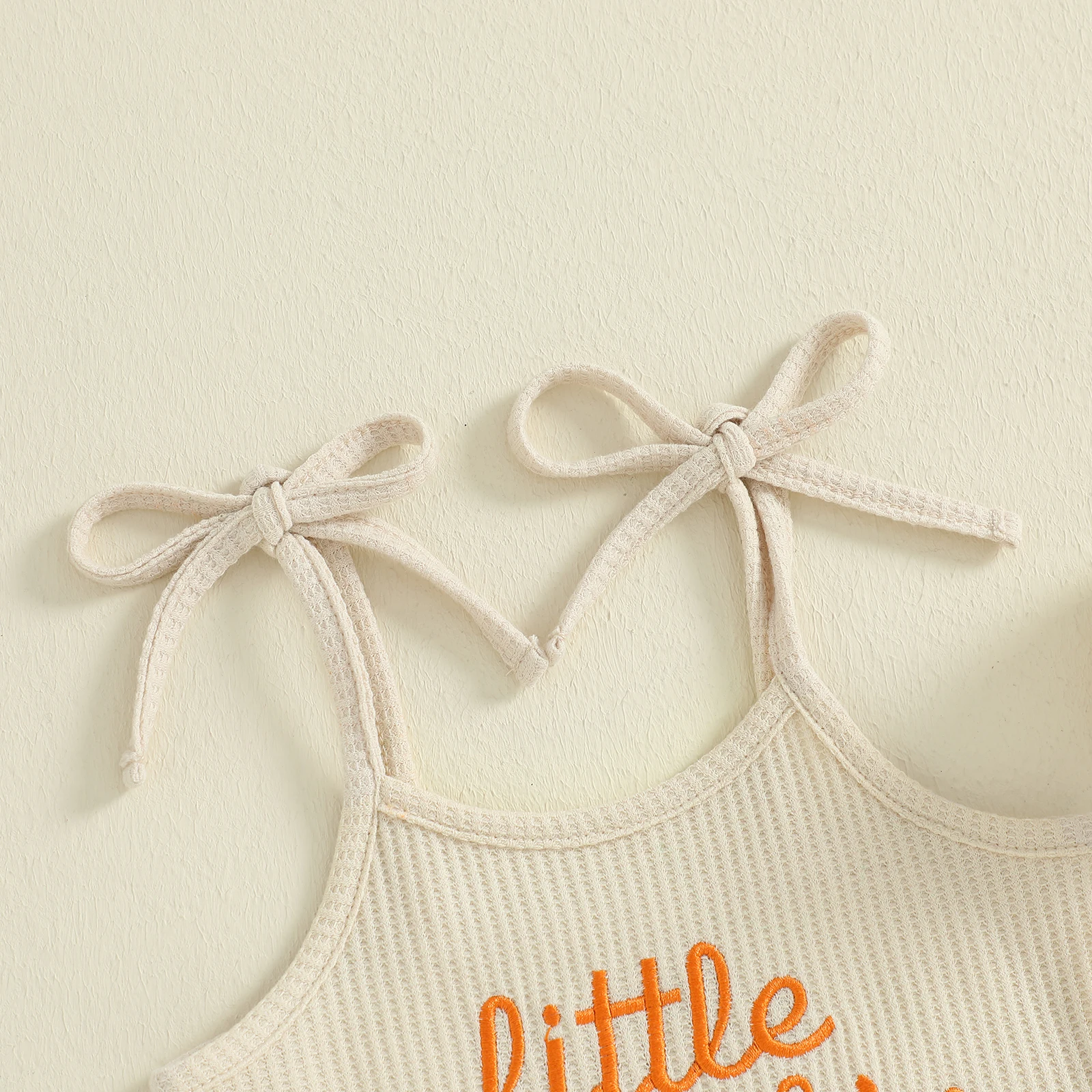 Pumpkin Print Girl Overalls 4