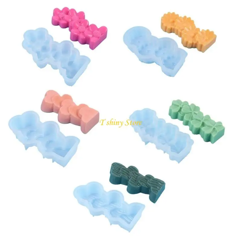 N58F Cactus Heart Flower Silicone Mold DIY Crafts Plasters Mold DIY Scented Decoration Tool Table Ornament Mold