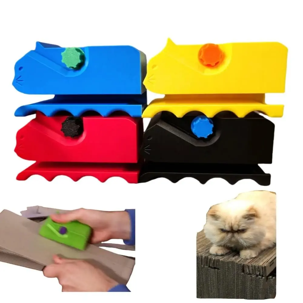 Handheld Cutting Tools Cardboard Cutter for Cat Scratchers Creative Portable 3D Printed Card Board Cutter Cute