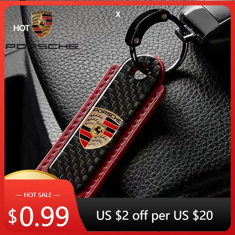 

Наклейка на автомобиль для Porsche Cayman, Cayenne, 911, Macan, декоративный брелок для ключей, аксессуары из карбона, подвеска для Porsche Cayenne P