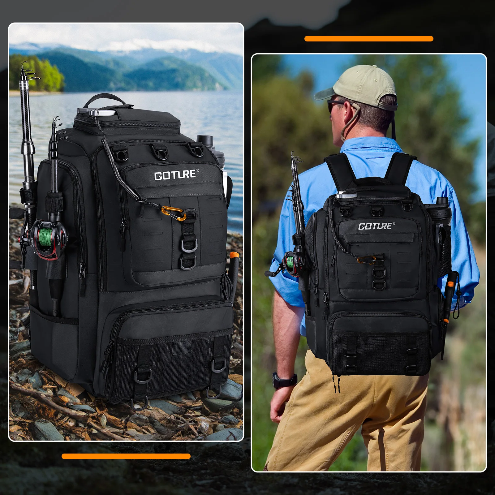 Torba wędkarska Goture z uchwy – Backpack Insert Organizer recenzja i cena