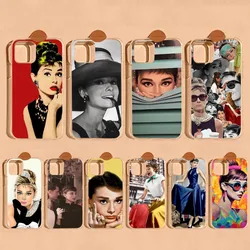 Audrey Hepburn Phone Case For iPhone 14 13 12 Mini 11 Pro XS Max X XR SE 6 7 8 Plus Soft Silicone Cover