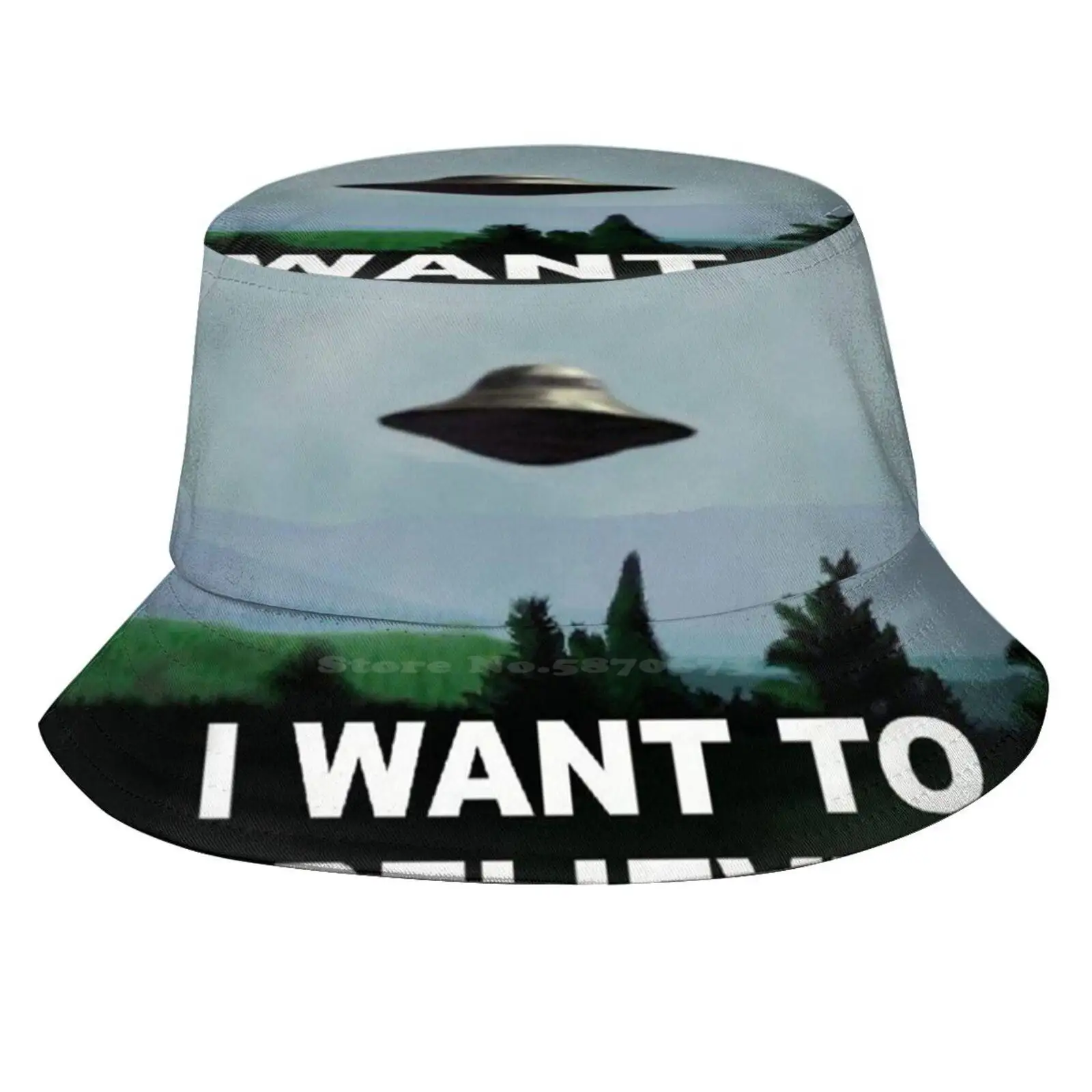 I Want To Believe Sun Cap Fisherman Hat Bucket Hats I Want To Believe Sci Fi Tv The X Files Mulder Scully