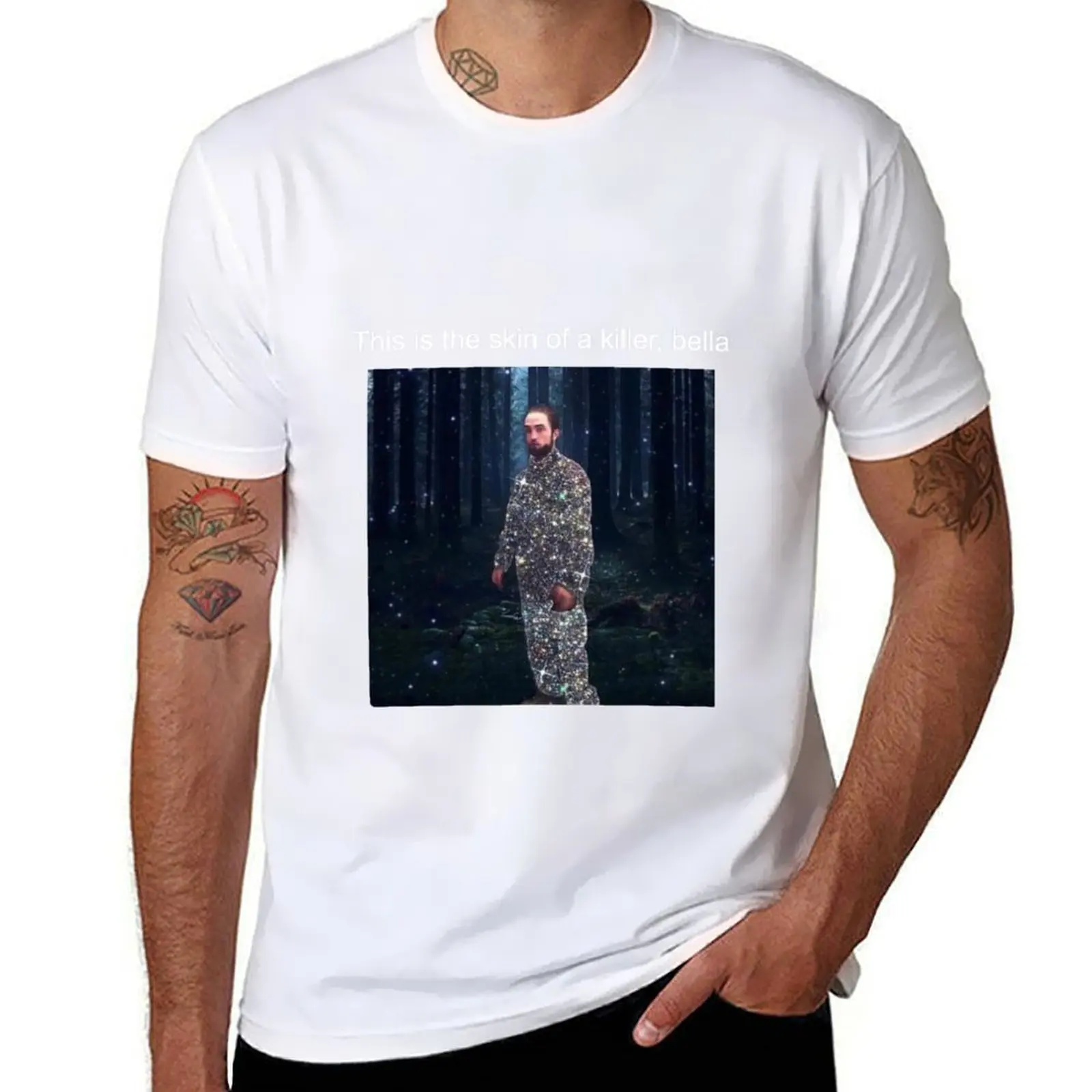 

This is the skin of a killer, bella T-Shirt man t shirts for men casual t shirt man cotton T-Shirt