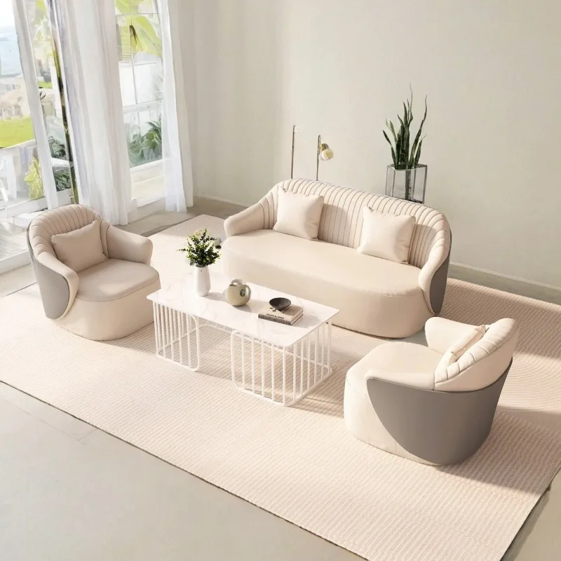 Hotel lobby business office reception sofa, sales office lobby lounge area negotiation guest leisure sofa