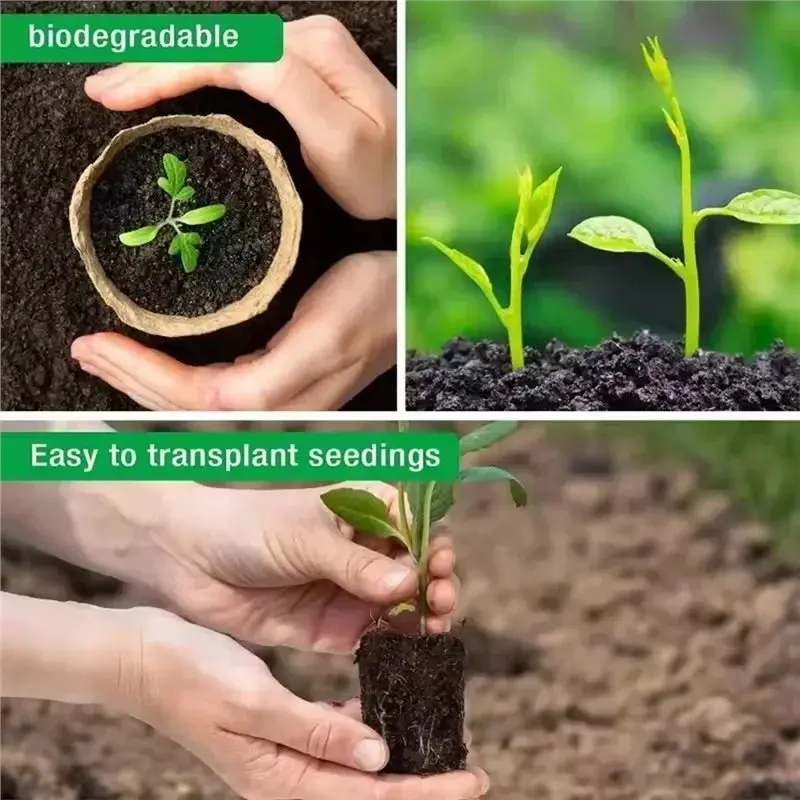 ABVG-Biodegradable For Seedlings Peat Pots 45Pcs 3.15 Inch Seeds Starter For Planting With 30Pcs Plant Labels