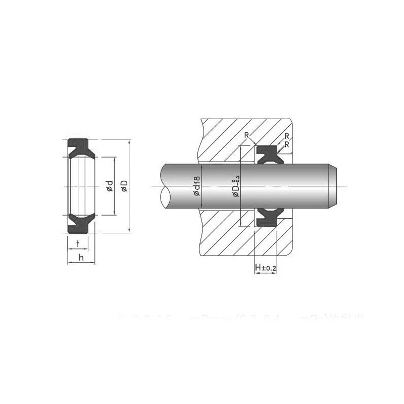 1 pz poliuretano cilindro idraulico anello di tenuta olio 11.2x19.2x4.5x6mm 12x20x4.5x6mm DZDH tipo albero guarnizione anello di tenuta