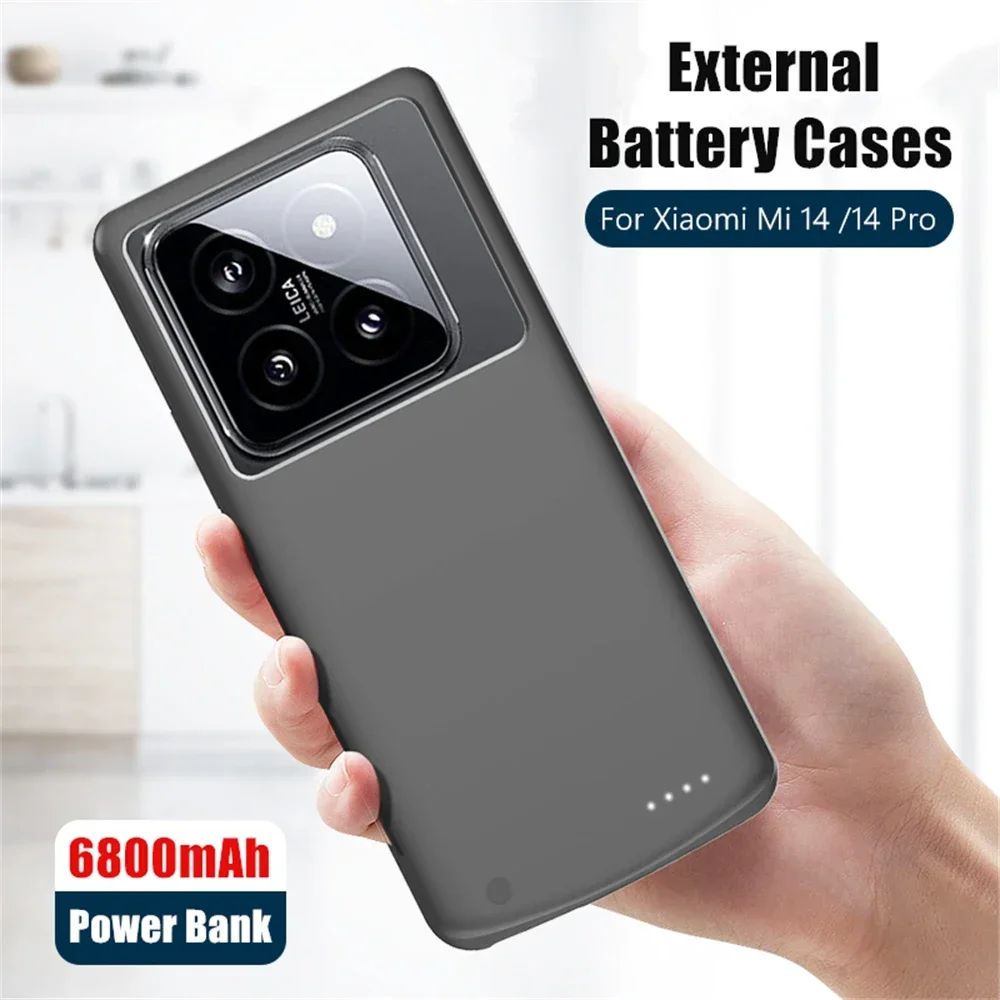 6800mAh Battery Charger Case For Xiaomi Mi 14 Pro External B Portable Charger Power Bank Cover For Xiaomi 14 Power Case