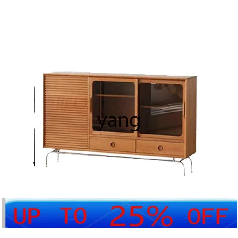 LMM solid wood dining side simple living room storage locker home kitchen rack