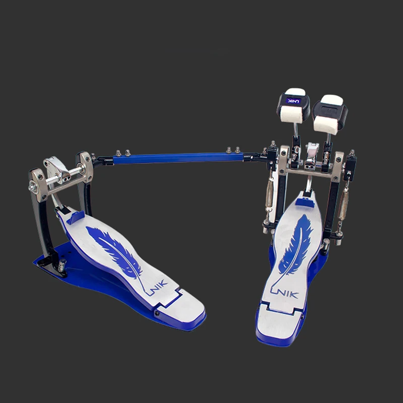 

Double Drum Pedal Blue Metal Jazz Drum Stick Hammer Adjustable Electronic Drums Pedal Percussion Instrument Accessories Parts