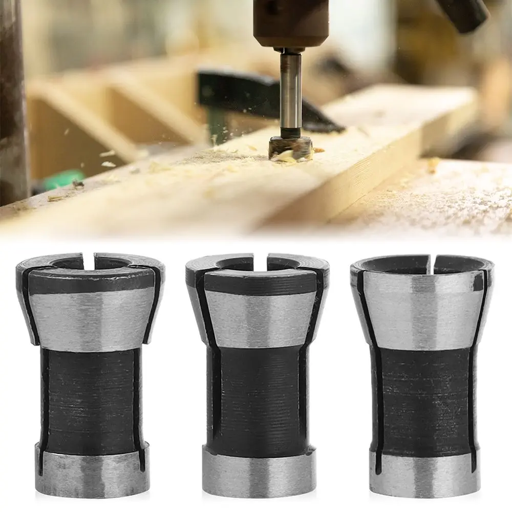 1-3Pcs 6.35mm 8mm 6mm Engraving Milling Cutter Accessories Machine Router Collet Chuck Collets Set