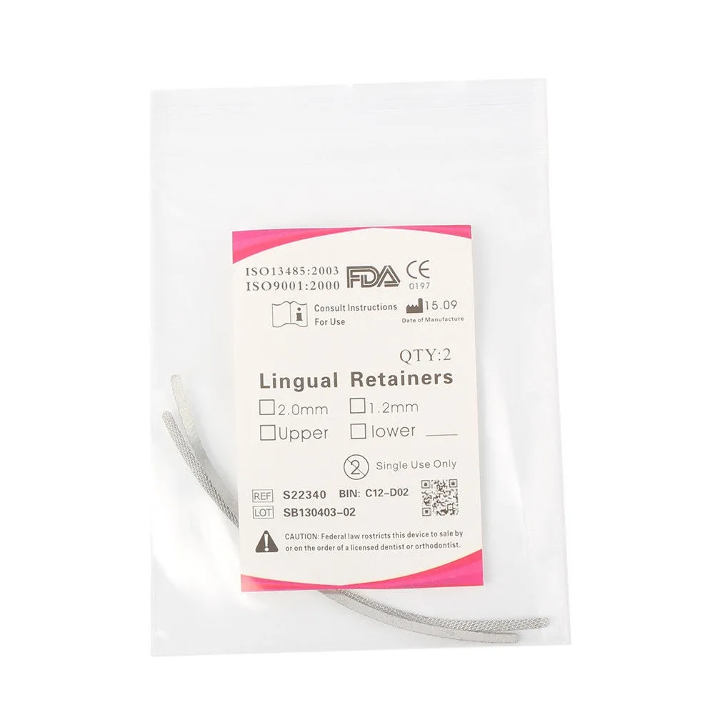 5packs/10pcs Dental Universal Lingual Retainers Mesh Base Dental Lingual Retainer 1.2mm/2.0mm Dental Orthordontic Product