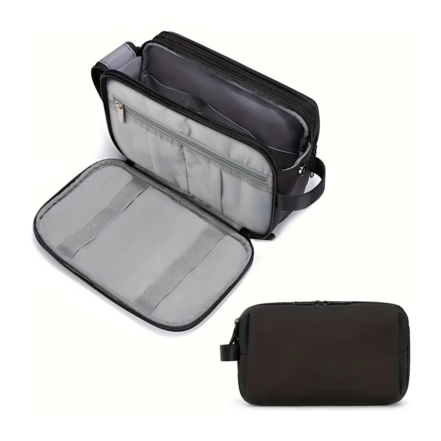 Men's Travel Toiletry Bag, Water-resistant Shaving Organizer for Toiletries