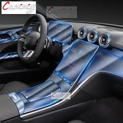 For Mercedes-Benz C-Class W206 2022-2023Car Interior Center Console Transparent TPU Protective Film Anti-scratch Accessorie