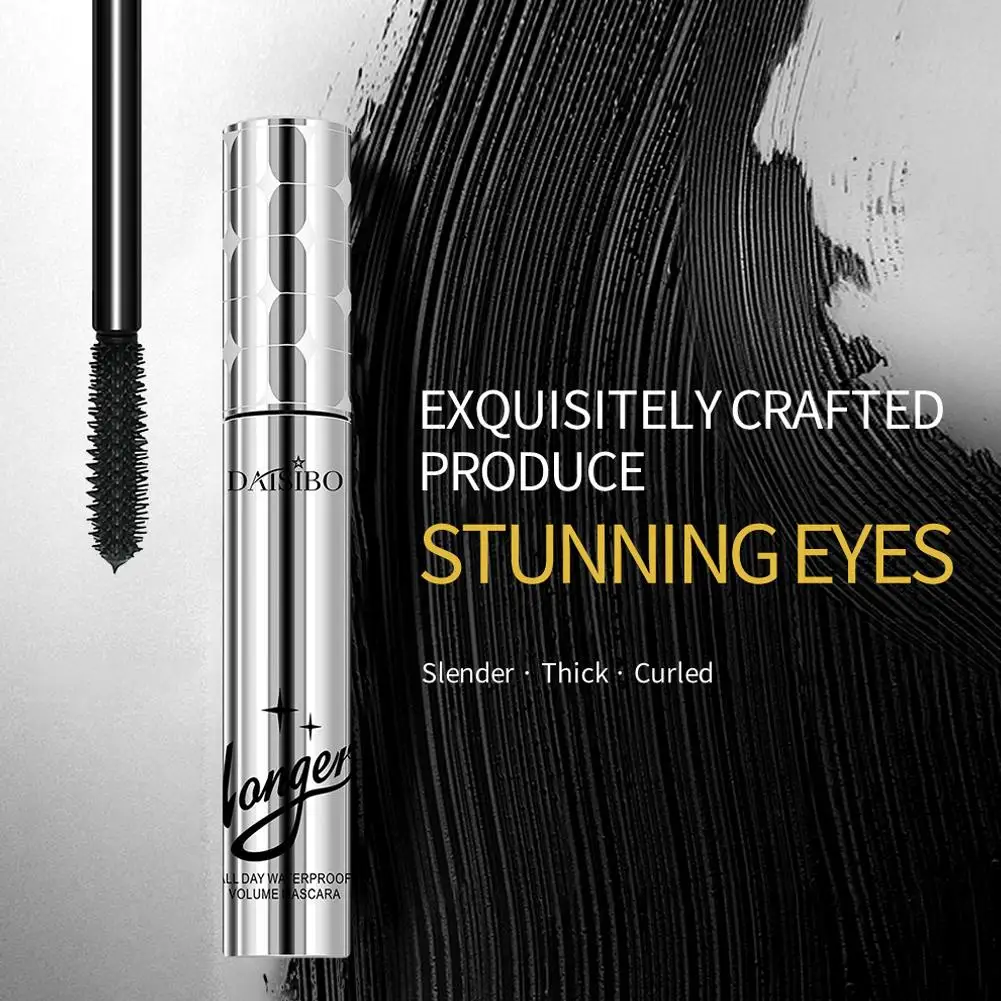 10 ml Mascara Natürliche 3D Faser Wasserdicht Schwarz Mascara Wimpern Lange Schönheit Heißer Curling Kosmetik Verkauf Wimpern Auge Wimpern R4X3