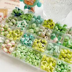 Fresh Green Series Ceramic Bead DIY Necklace Hand Chain Accessories