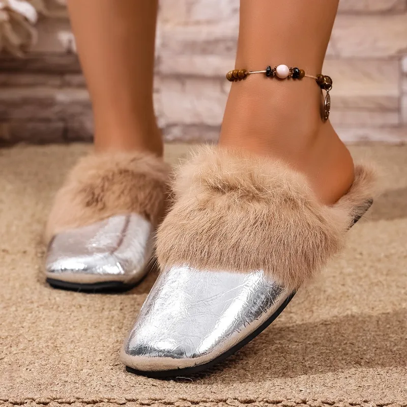 شباشب خريفية جديدة بمقدمة مربعة وفم عميق ونعل ناعم ومضادة للانزلاق ومقاومة للاهتراء