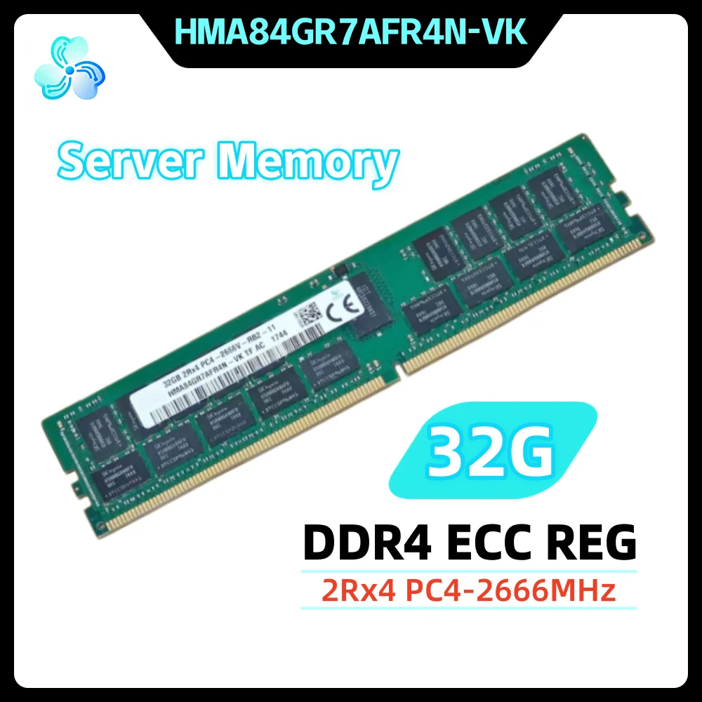 HMA84GR7AFR4N-VK DDR4 32GB 2666MHz 2Rx4 ECC REG RDIMM RAM PC4-2666V 32G Server Memory for SK