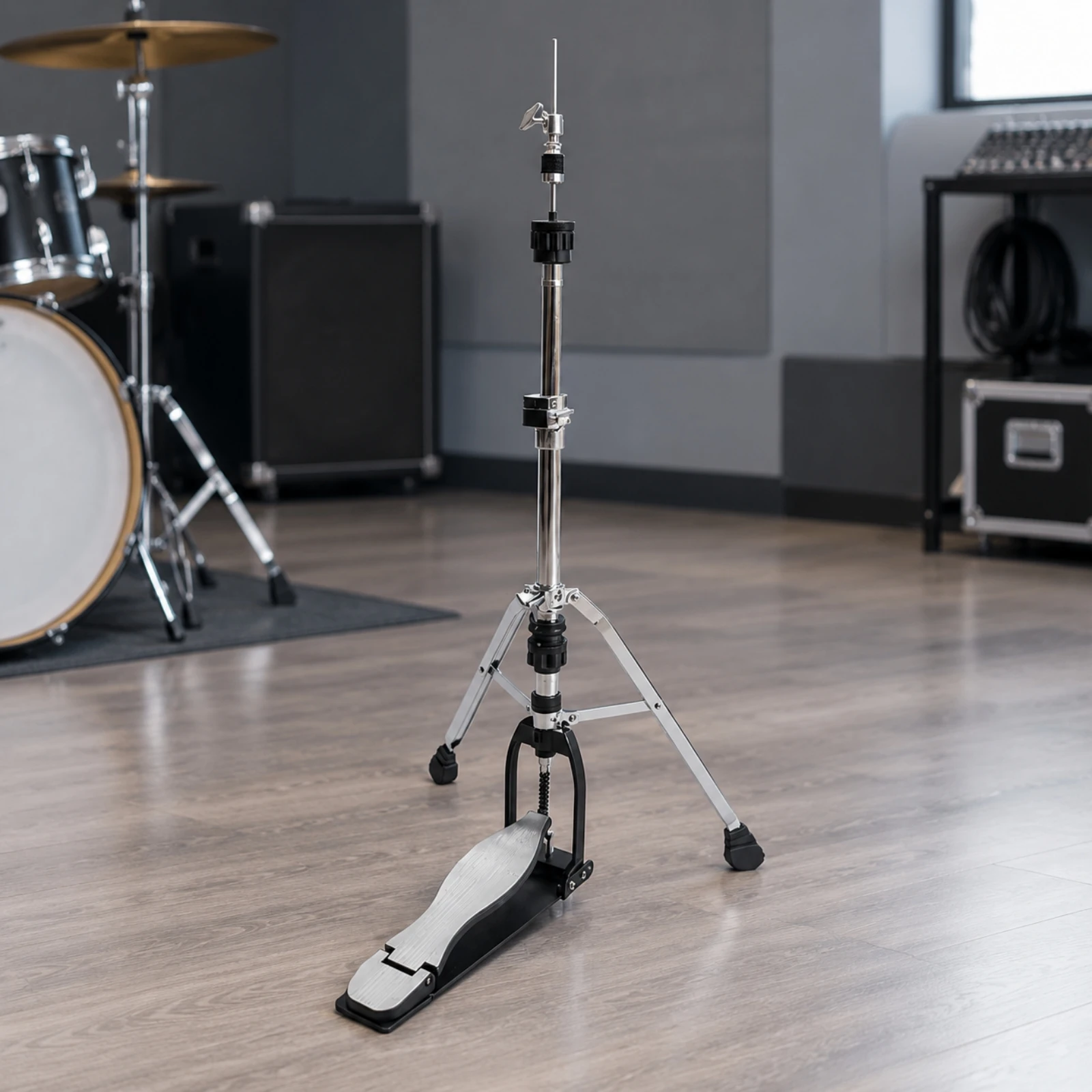 Drum Accessory Sturdy Hi-Hat Cymbal Stand Drum Hardware Long-Lasting for Drummers, Studios, Rehearsal Areas
