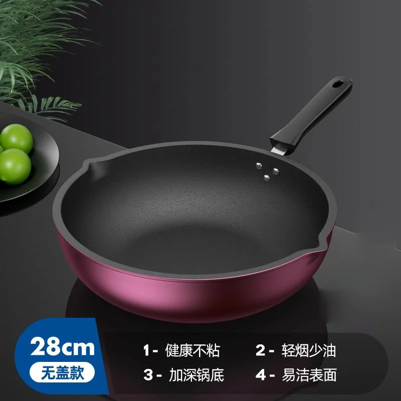 

Non Stick Pan Wok Cooking Pot Iron Wok Flat Bottom Wok Iron Frying Pan Induction Cooker Utensilios De Cocina Cookware