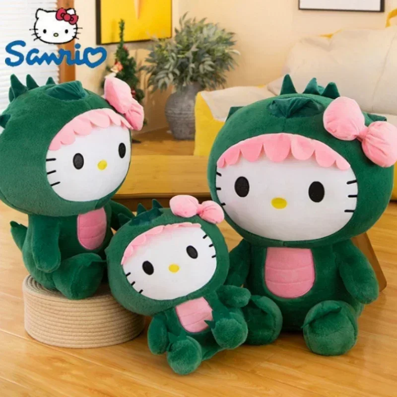 Sanrio Anime Dinossauros, Hello Kitty Brinquedos De Pelúcia, Almofada Grande Dos Desenhos Animados, Bonecas De Pelúcia Confortáveis Bonecas, Presentes Kawaii, 35 cm, 50 cm, 65cm