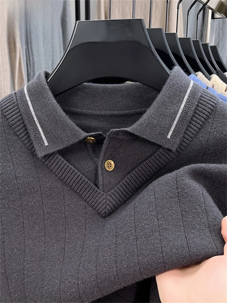 

Мужской шерстяной свитер Pierre Cardin: утепленный, модный, деловой, для осени и зимы, мягкий, с длинным рукавом, вязаный.