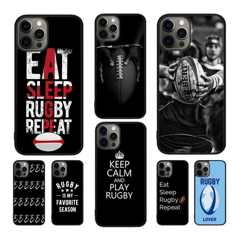 Rugby Ball Handy Fällen Abdeckung Für iPhone 17 Air 16 15 14 12 13 11 Pro MAX apple Plus SE 2020 Coque