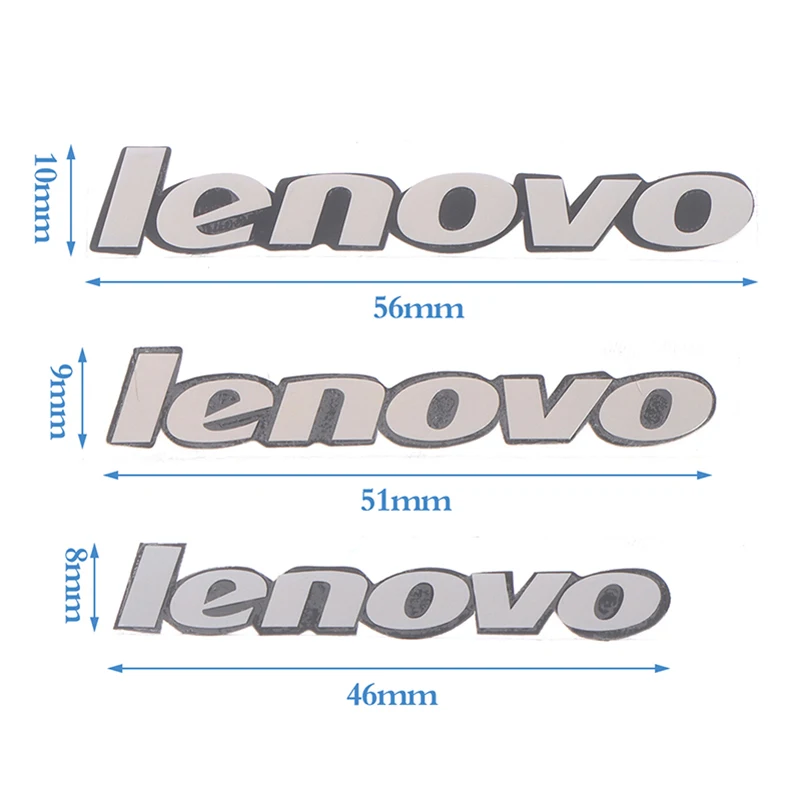 Prata Laptop Metal Logo Adesivos, Prata, Decoração DIY, Lenovo Laptop, 3 tamanhos, 1Pc