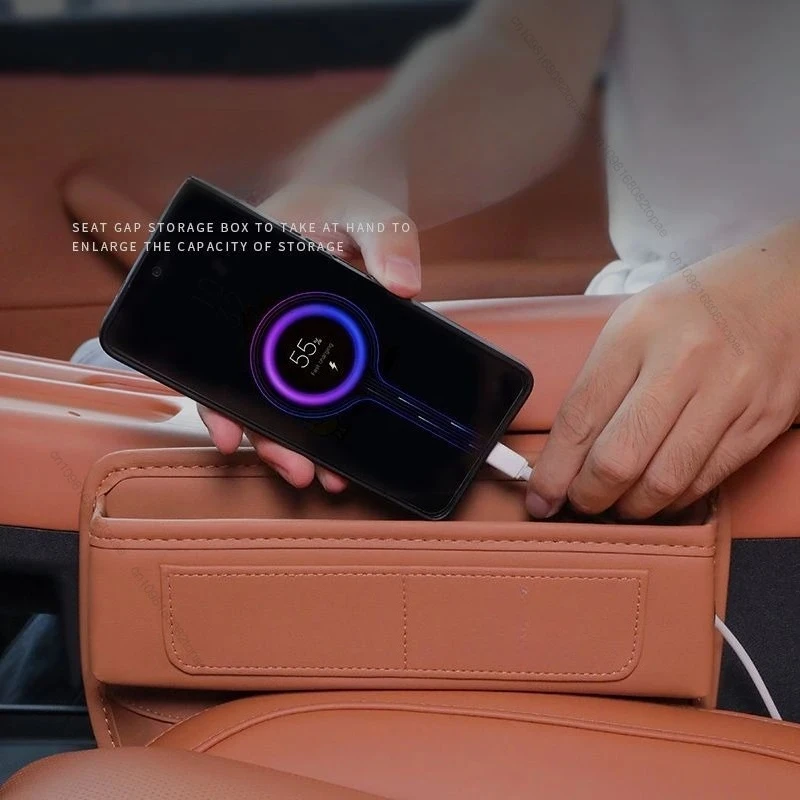 ل Leapmotor C10 مقعد السيارة الفجوة شق صندوق تخزين كأس الهاتف مفتاح جيب حقيبة جلدية اكسسوارات السيارات الداخلية