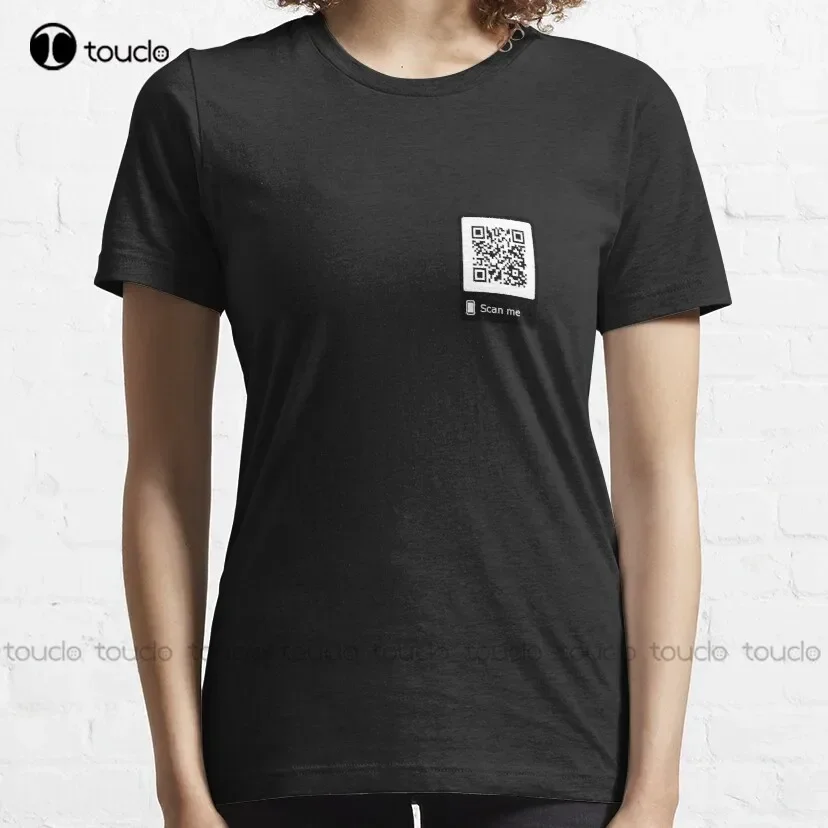 Rick Roll Link QR Code Classic T-Shirt mens t shirts graphic Custom aldult Teen unisex digital printing Tee shirt xs-5xl view 2
