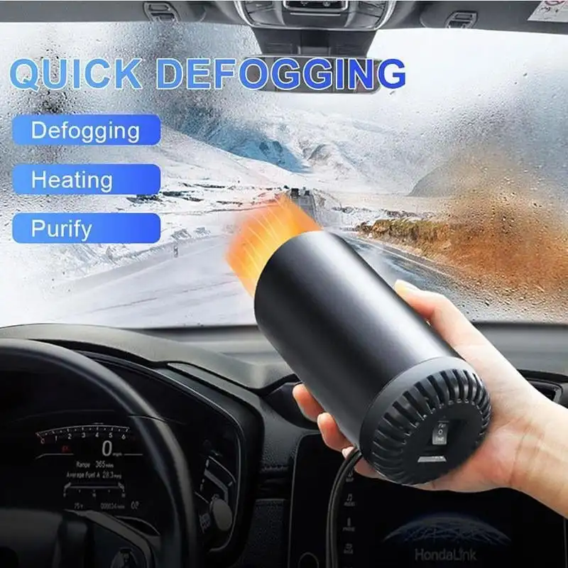 

Car Heater Fast Heating Quick Defrost Defogger Demister Warm Air Blower Auto Dryer Windshield Defroster Plug Cigarette Lighter