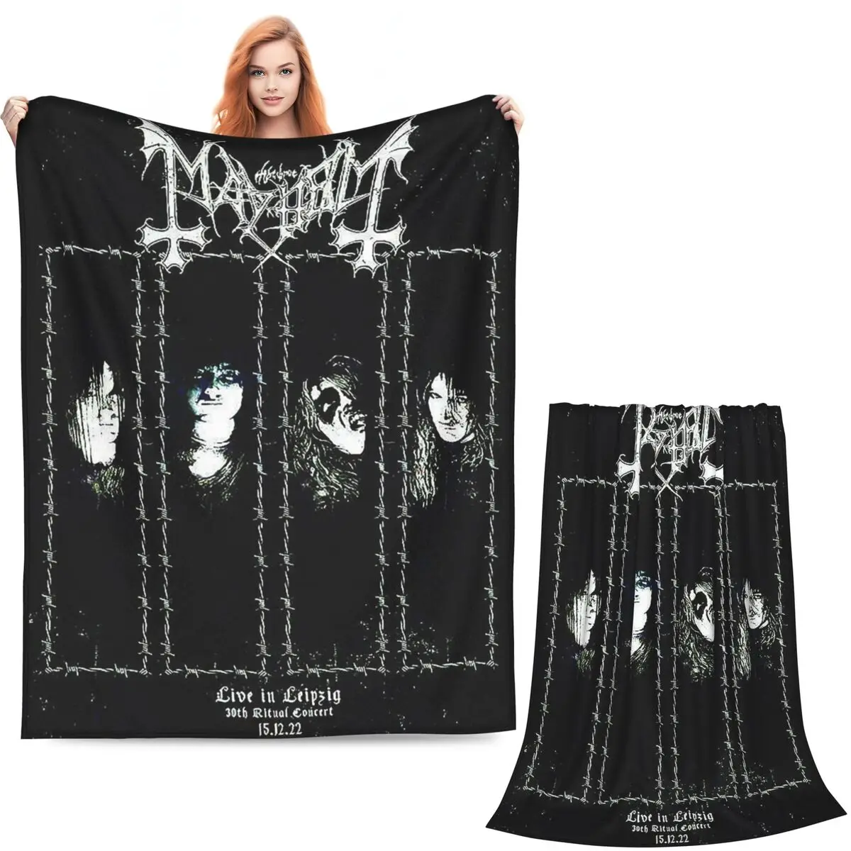 Mayhem Band Metal Blanket Soft Warm Flannel Throw Blanket Cover for Bed Living room Picnic Travel Home Couch