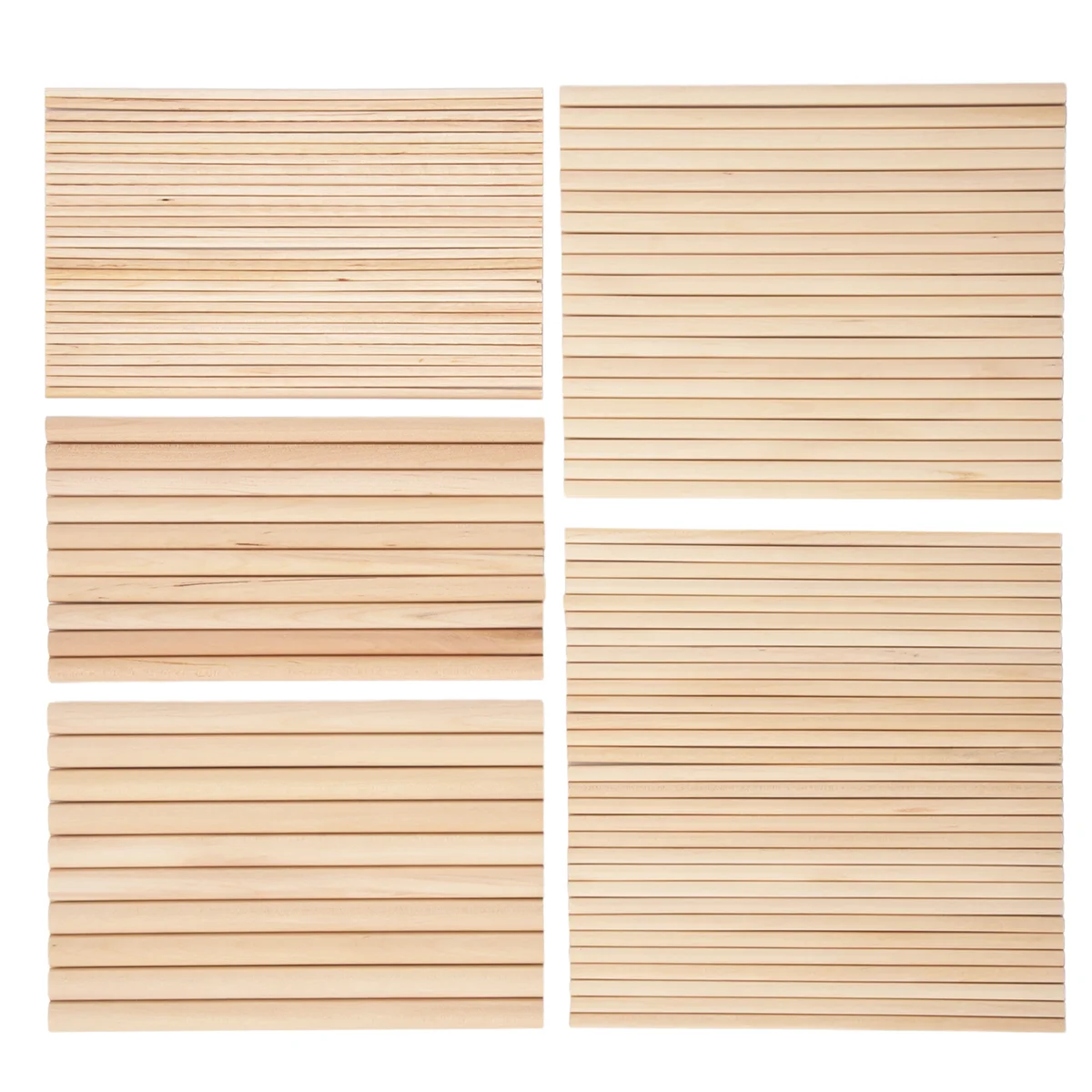 100 Pieces Dowel Rods Wooden Dowel Rod Craft Wood1/8,3/16,1/4,5/16,3/8X6Inch Sticks for Crafting DIY Wedding Ribbon