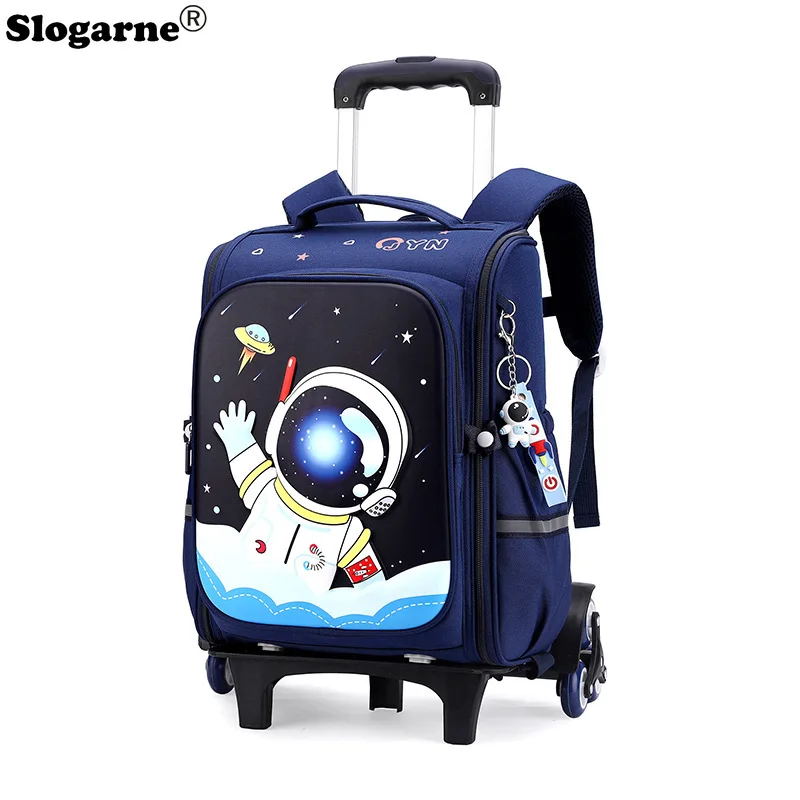New Unisex School Bag Boys Rolling Backpack Bags Girls School Trolley Bag Wheeled Backpacks Children School Backpack with Wheels
